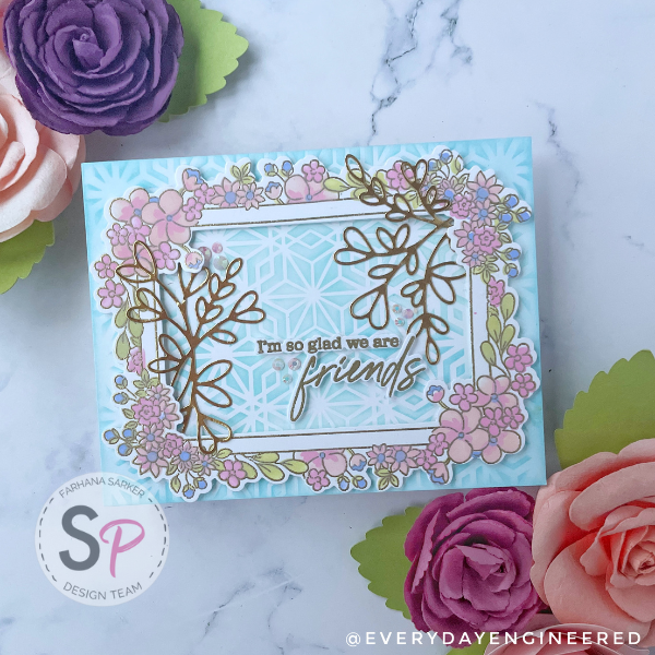 Floral Frame Card (with Pinkfresh Studios) by Farhana