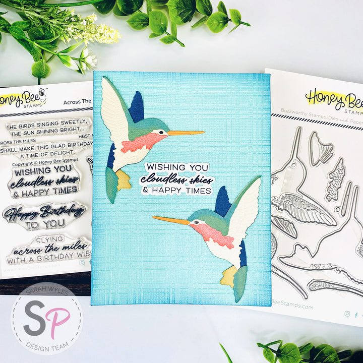 Honey Bee Stamps | Across The Miles+Lovely Layers Hummingbird | Card Making Tutorial