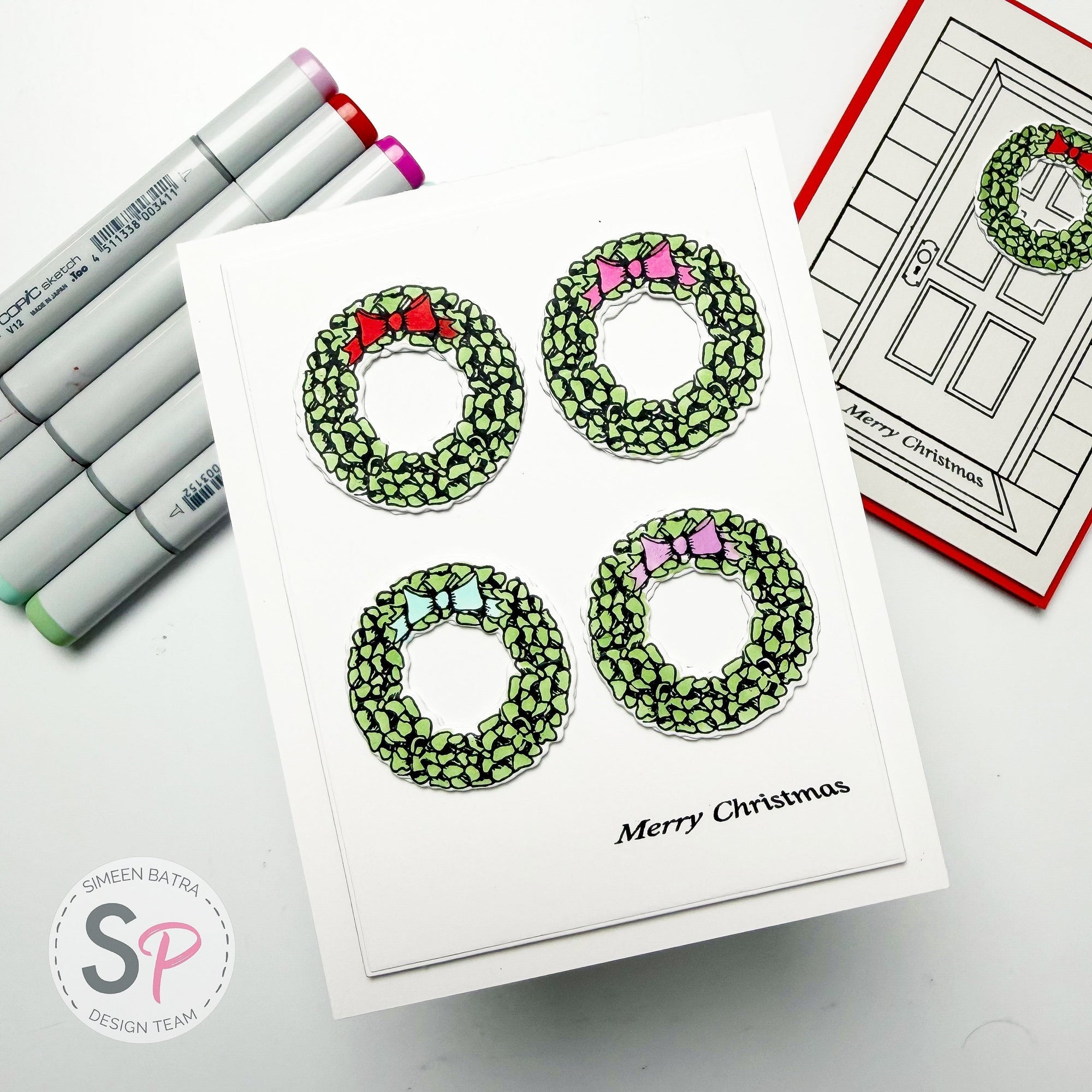 Gina K Holiday Home Stamps & Dies: Clean and Simple Card