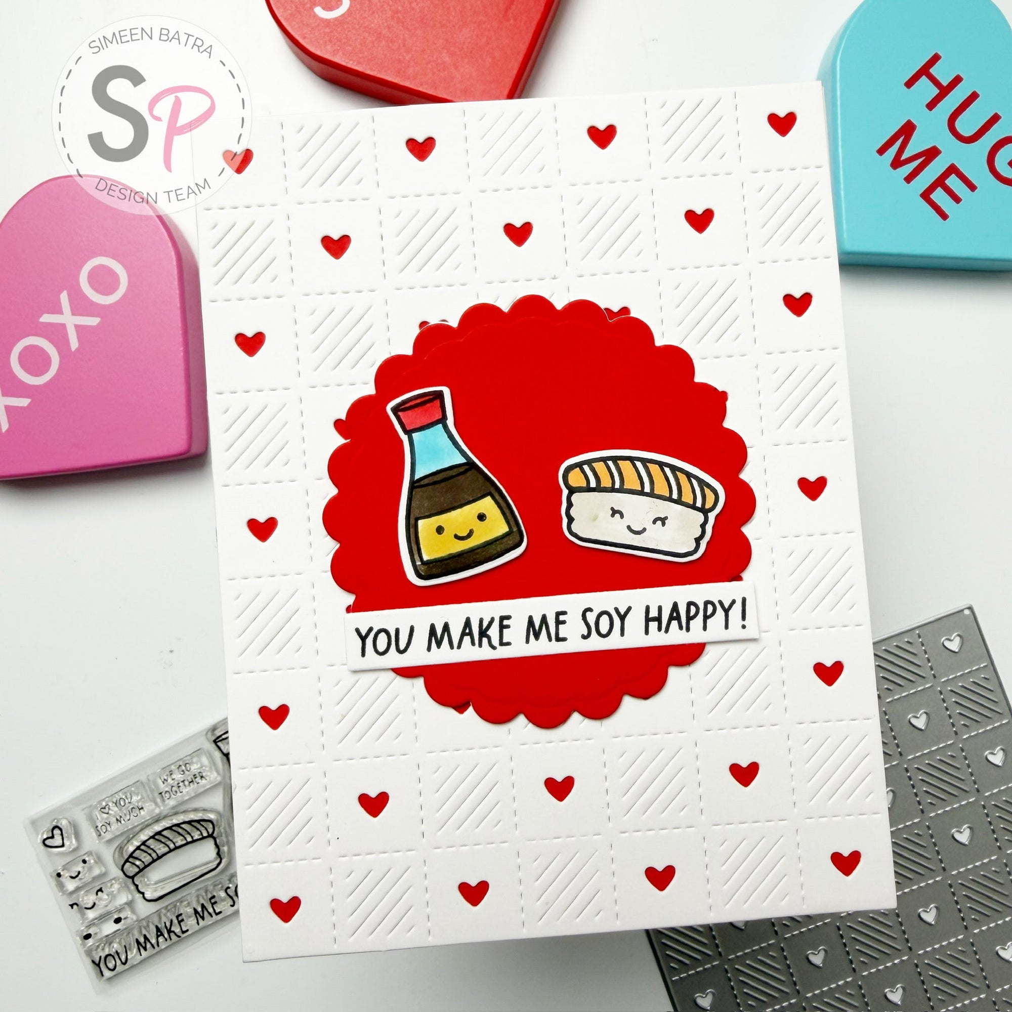 Sushi My Valentine: A Lawn Fawn Valentine’s Card