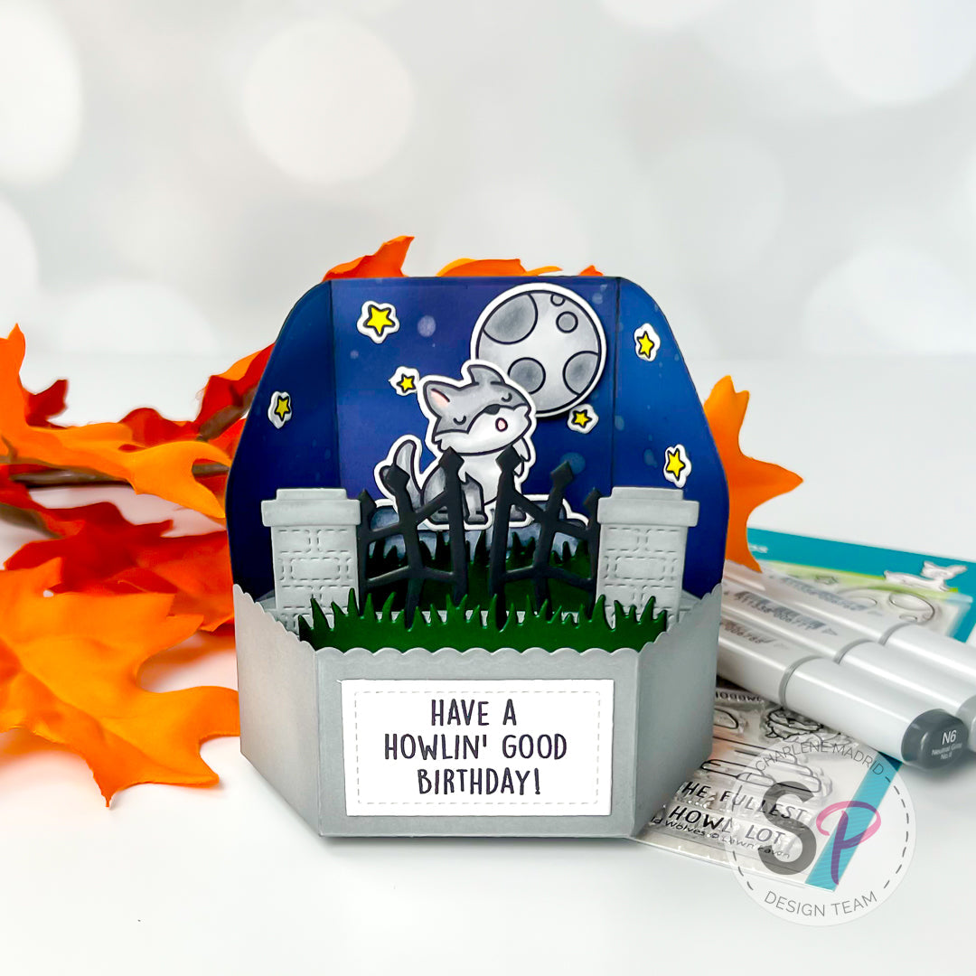 Lawn Fawn Wild Wolves Interactive Card