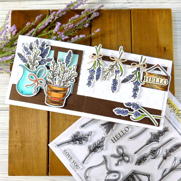Honey Bee Stamps Country Lavender by Kathy