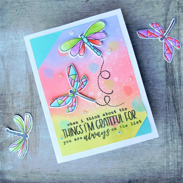 Catherine Pooler Dragonflies Card by Katie