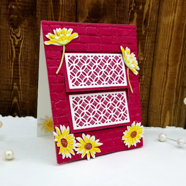 Spellbinders Daisy Delight Garden Shutters Card by Kelly