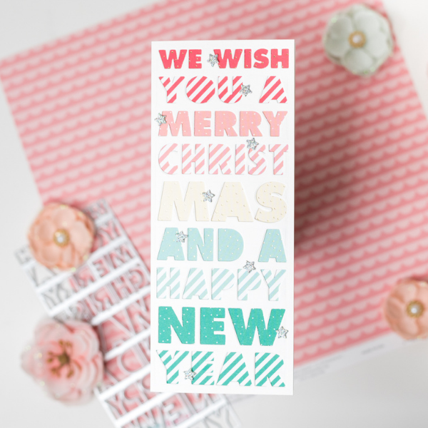 Hero Arts Slimline Christmas & New Year Card by Leica