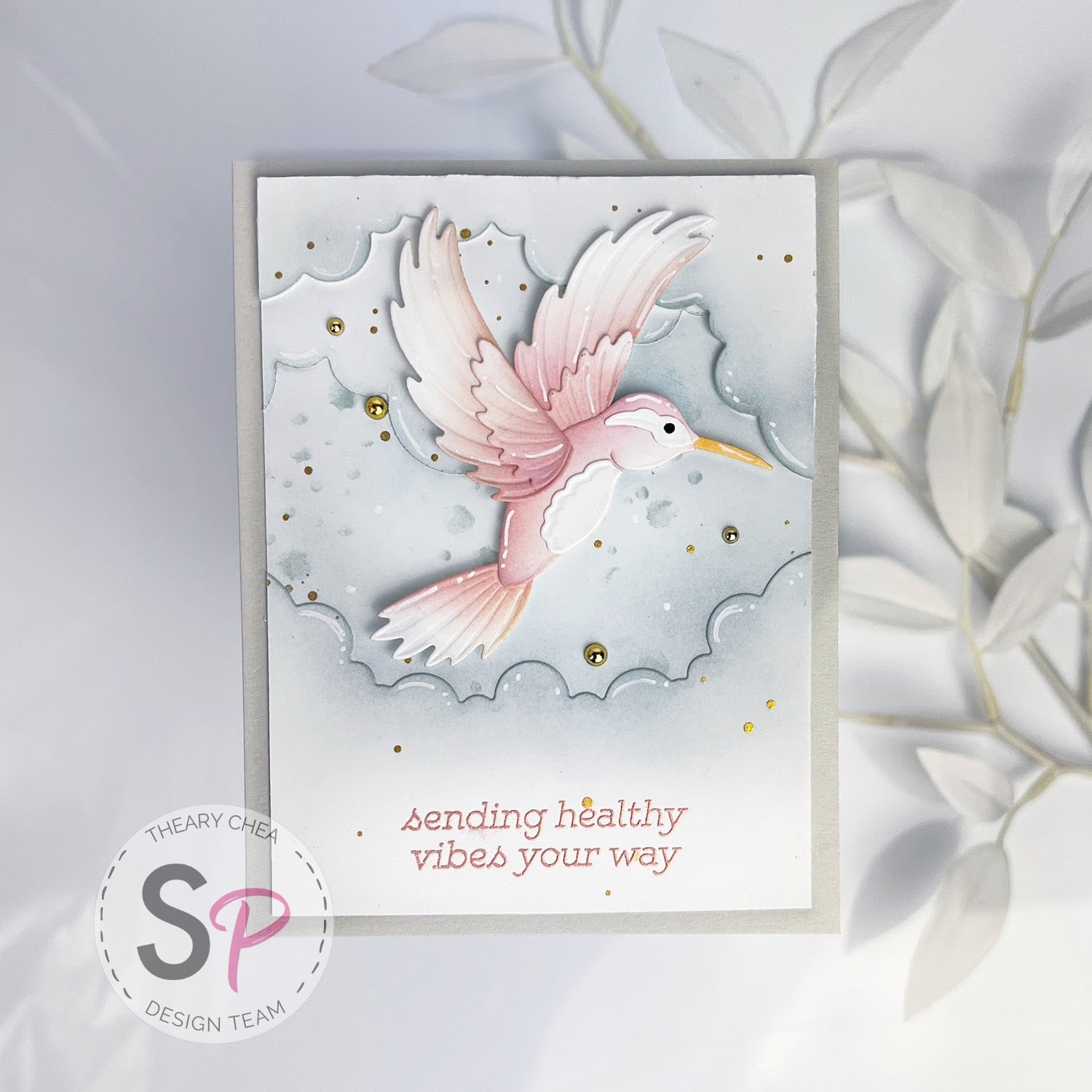 Spellbinders Hummingbird and Lily