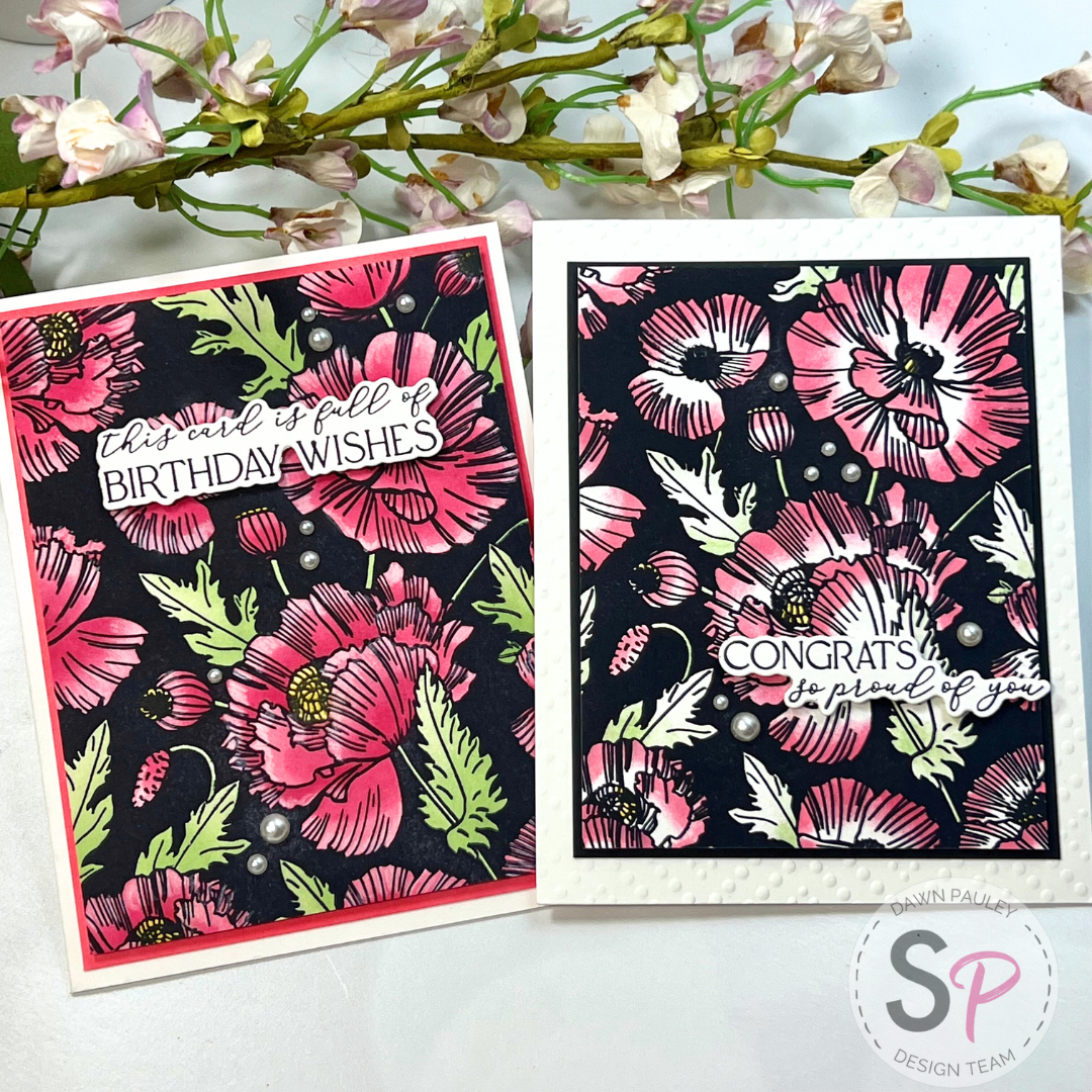 Spellbinders | Yana's Poppies Press Plate & Stencil