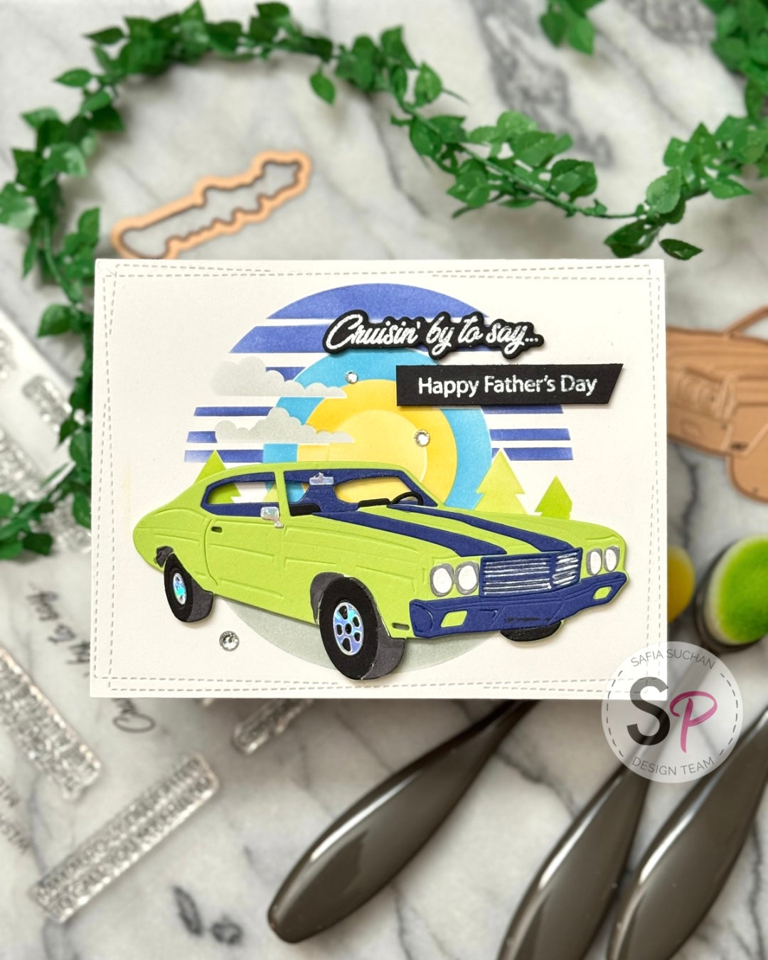 Spellbinders Cruisin' By - Fathers Day Card