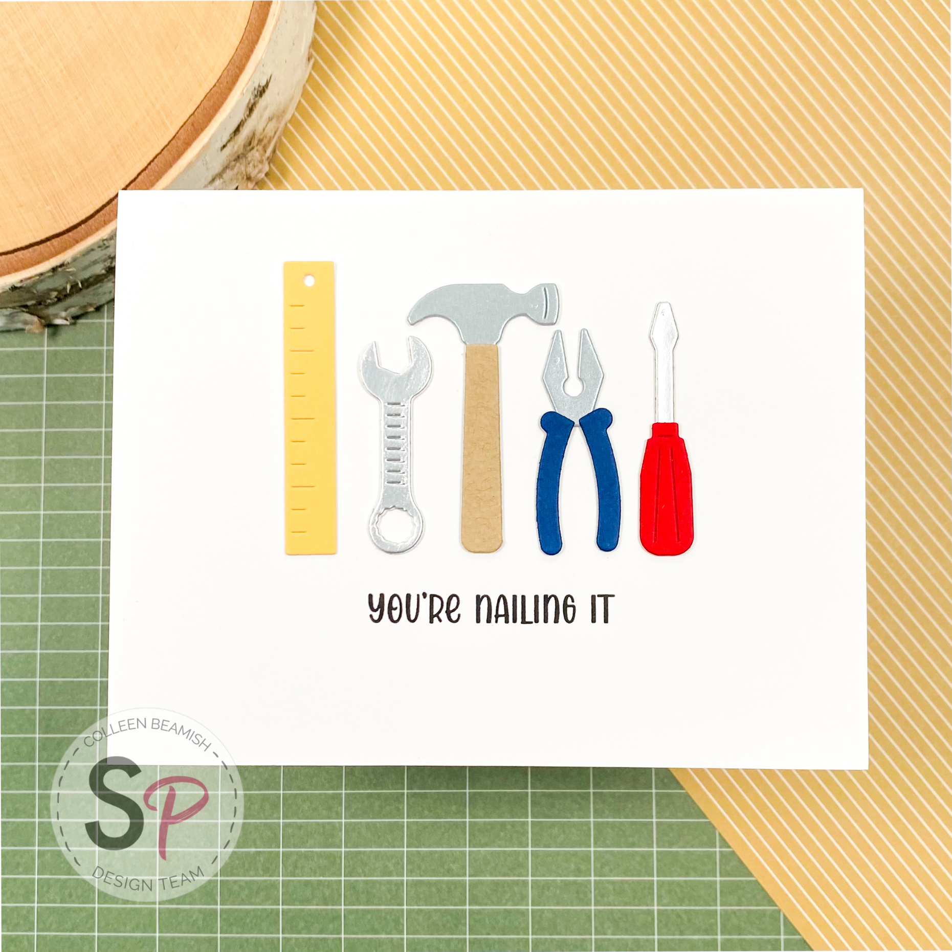 “You’re Nailing It” Clean & Simple Card ft. Lawn Fawn