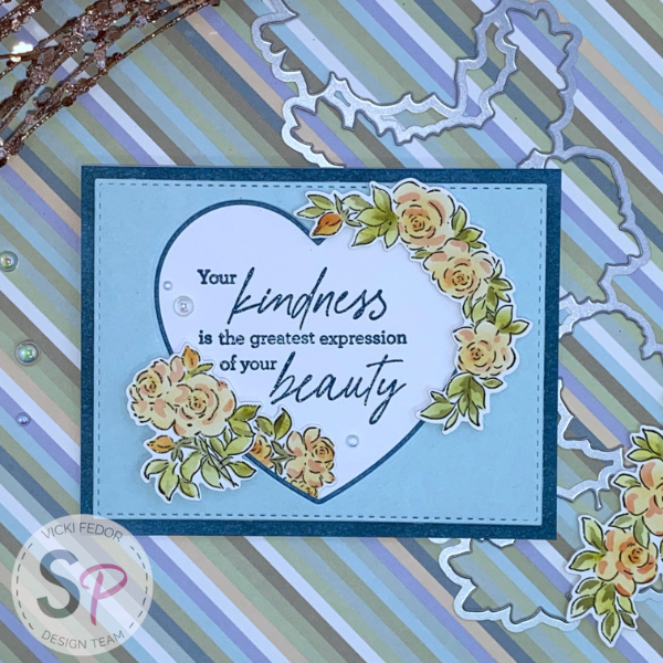 Pinkfresh Studios Indigo Roses