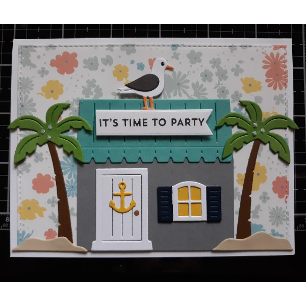 Lawn Fawn Life's A Beach Birthday Card