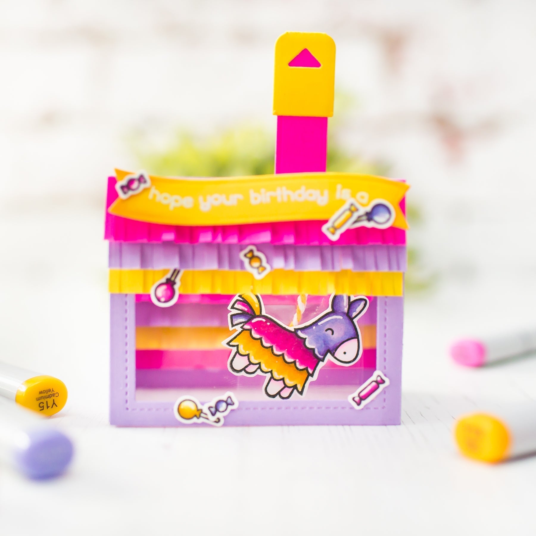 Interactive Piñata Card by Mona