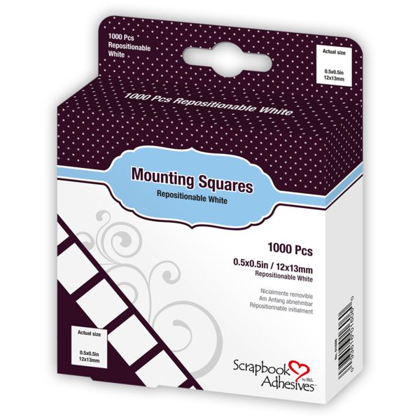3L - Scrapbook Adhesives - Mounting Squares - Repositionable, 1,000 pack-ScrapbookPal