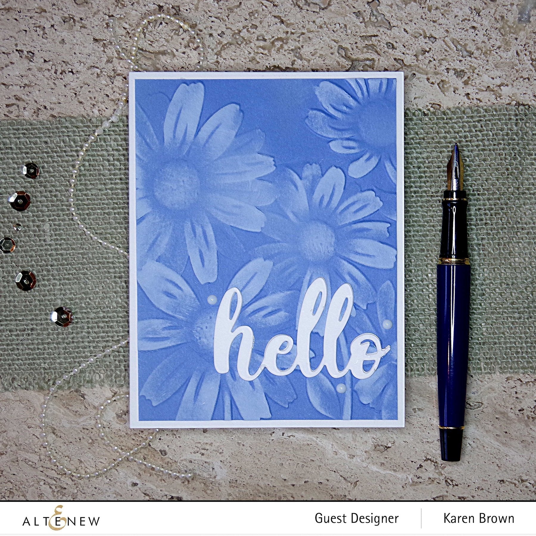 Altenew - 3D Embossing Folder - Daisies-ScrapbookPal
