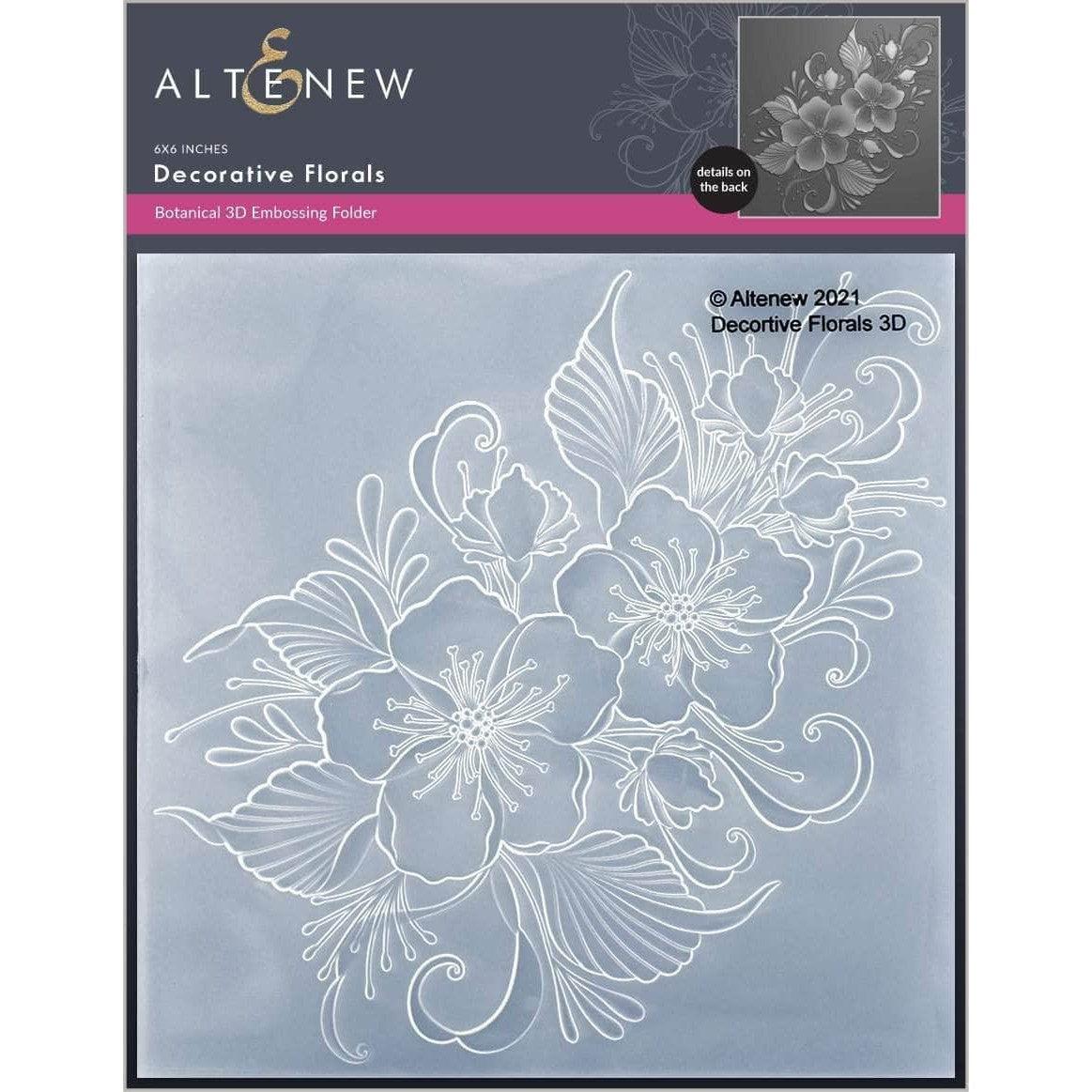 Altenew - 3D Embossing Folder - Decorative Florals-ScrapbookPal