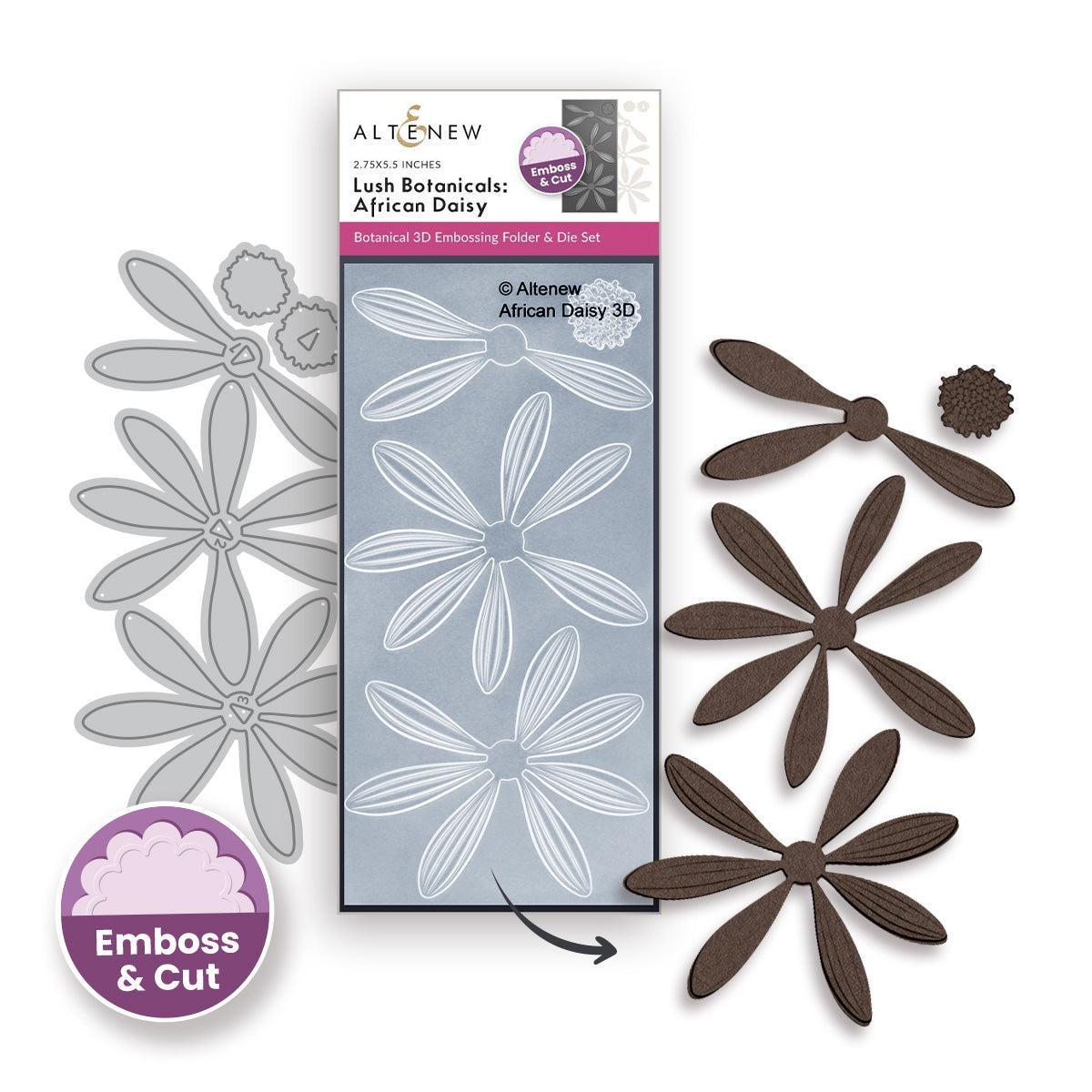 Altenew - 3D Embossing Folder &amp; Dies - Lush Botanicals: African Daisy-ScrapbookPal