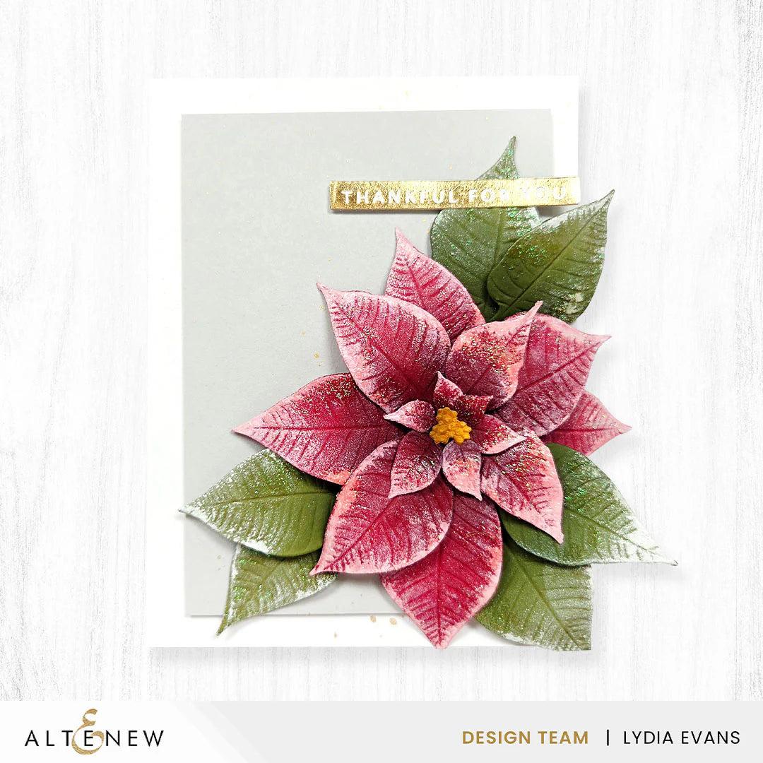 Altenew - 3D Embossing Folder &amp; Dies - Lush Botanicals: Poinsettia-ScrapbookPal