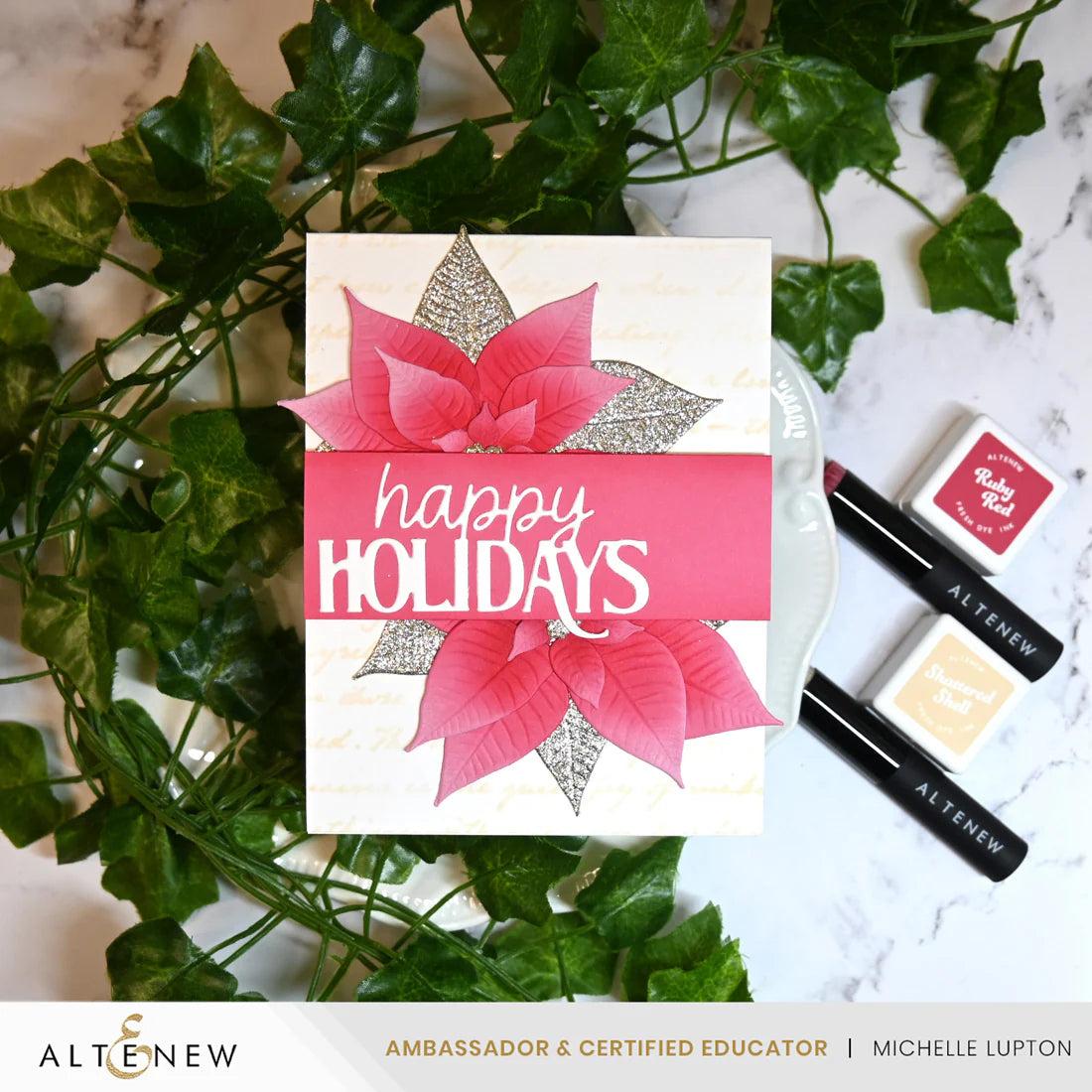 Altenew - 3D Embossing Folder &amp; Dies - Lush Botanicals: Poinsettia-ScrapbookPal