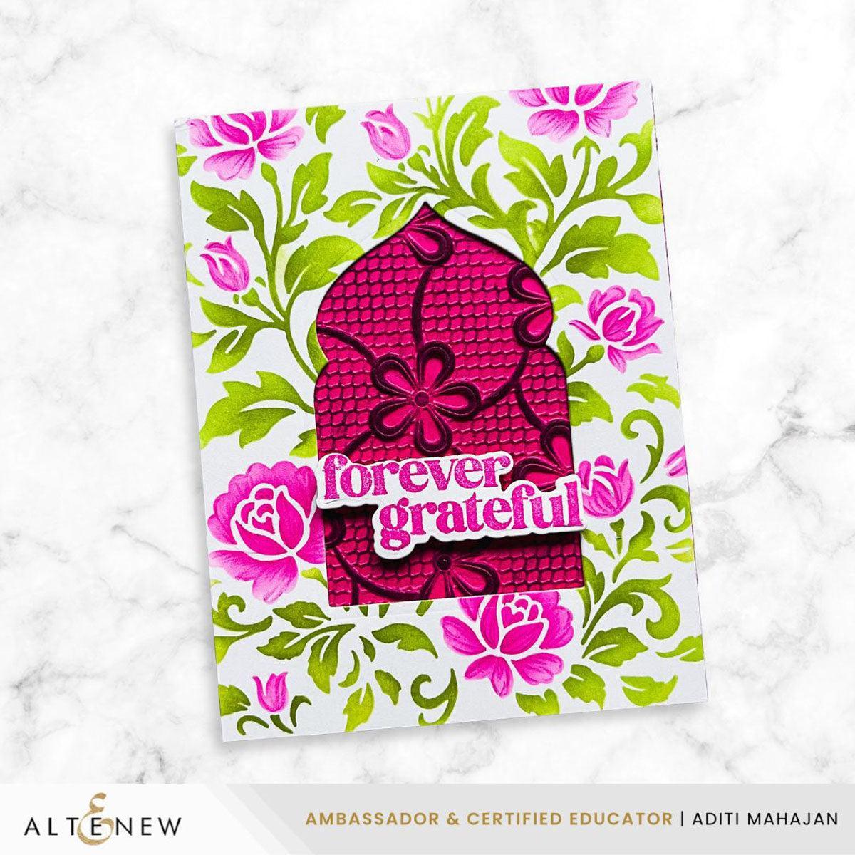 Altenew - 3D Embossing Folder - Lace Topped Petals-ScrapbookPal