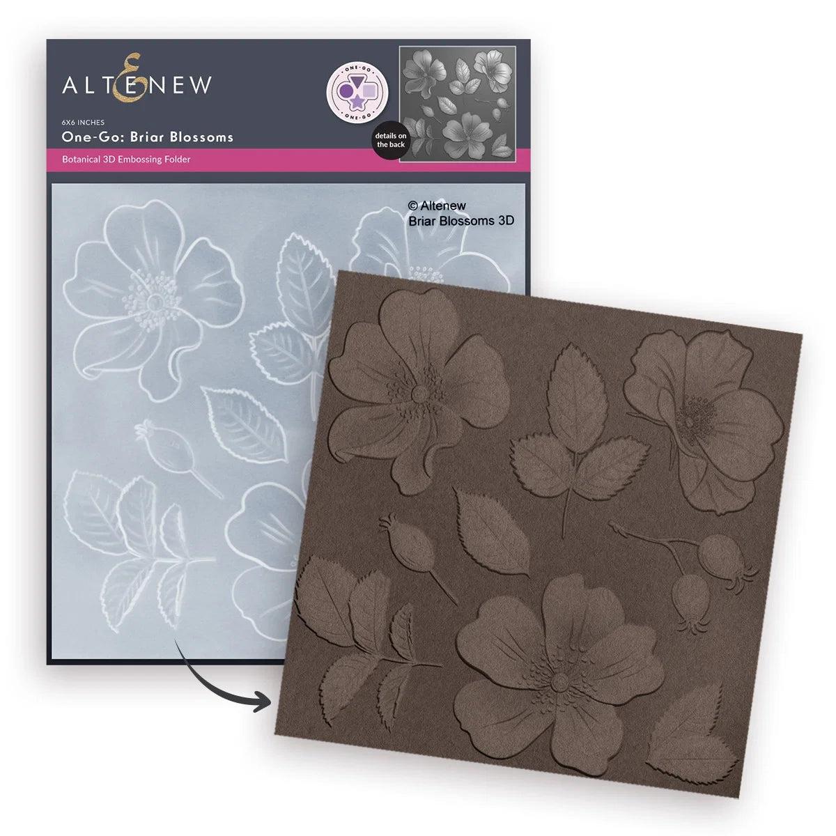 Altenew - 3D Embossing Folder - One-Go: Briar Blossoms-ScrapbookPal