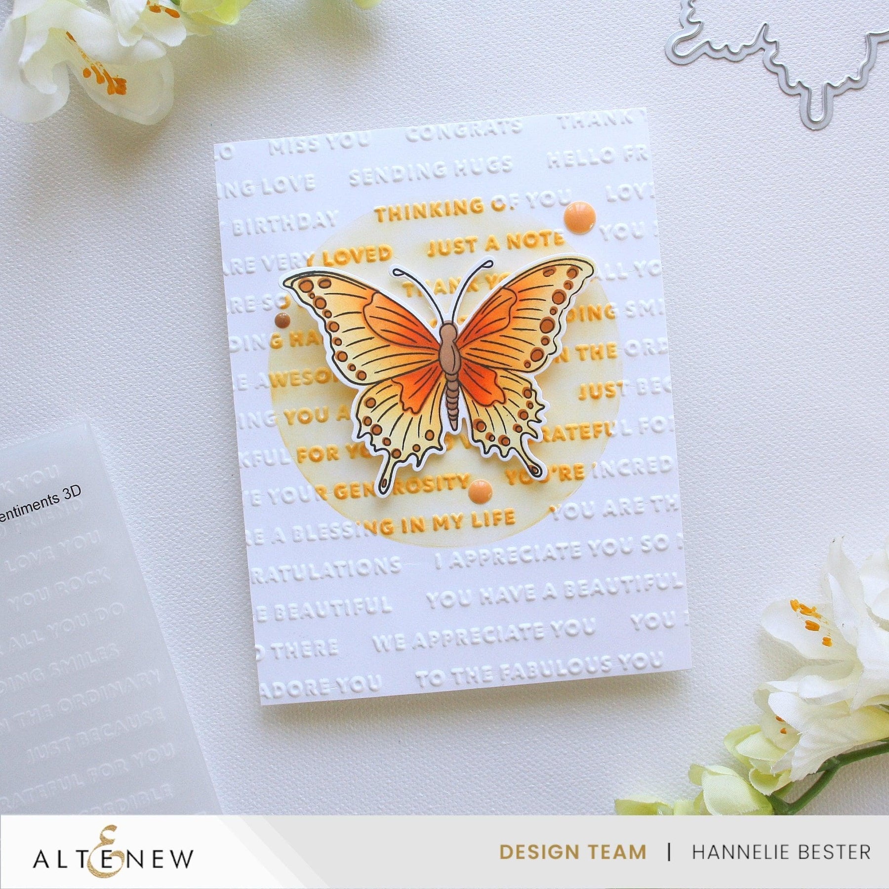 Altenew - 3D Embossing Folder - Raised Sentiments-ScrapbookPal