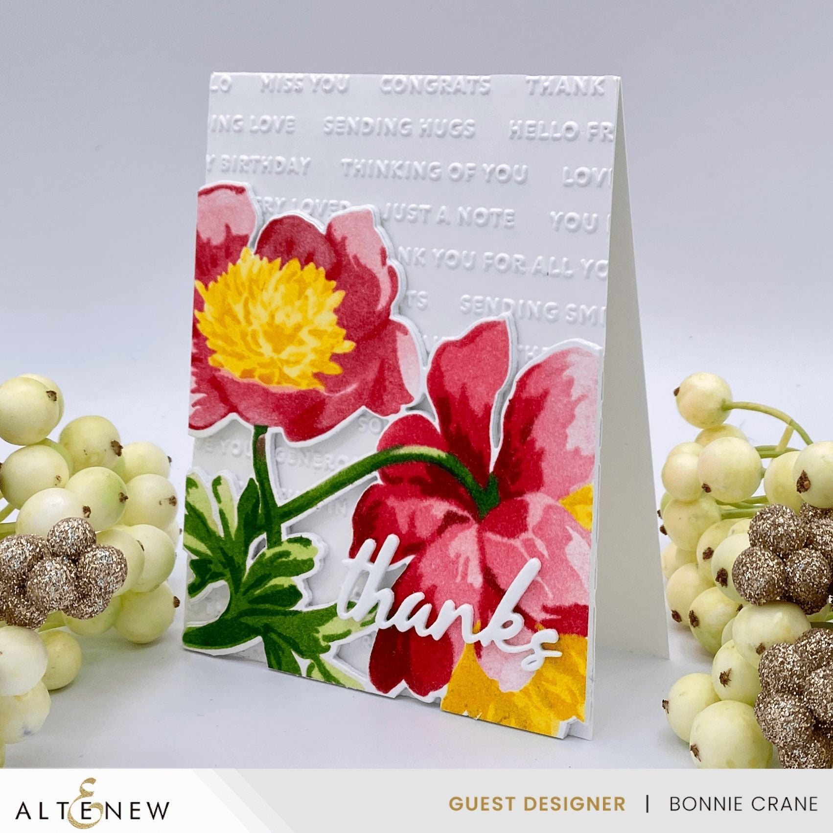 Altenew - 3D Embossing Folder - Raised Sentiments-ScrapbookPal