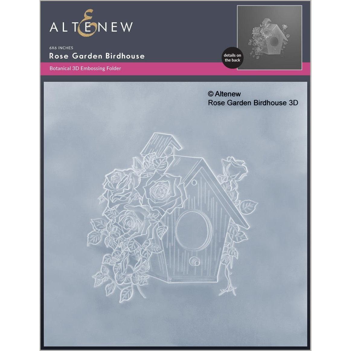 Altenew - 3D Embossing Folder - Rose Garden Birdhouse-ScrapbookPal