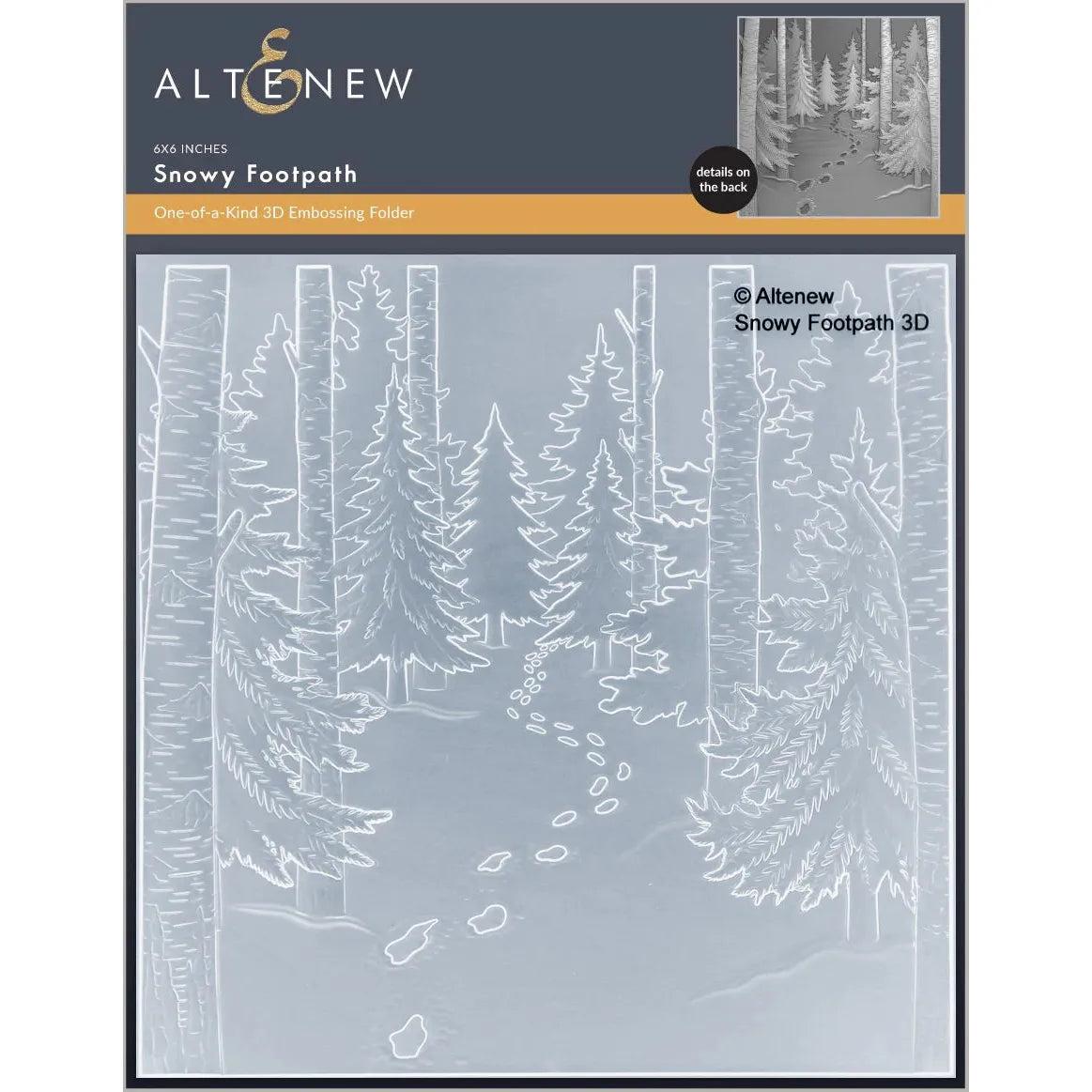 Altenew - 3D Embossing Folder - Snowy Footpath-ScrapbookPal