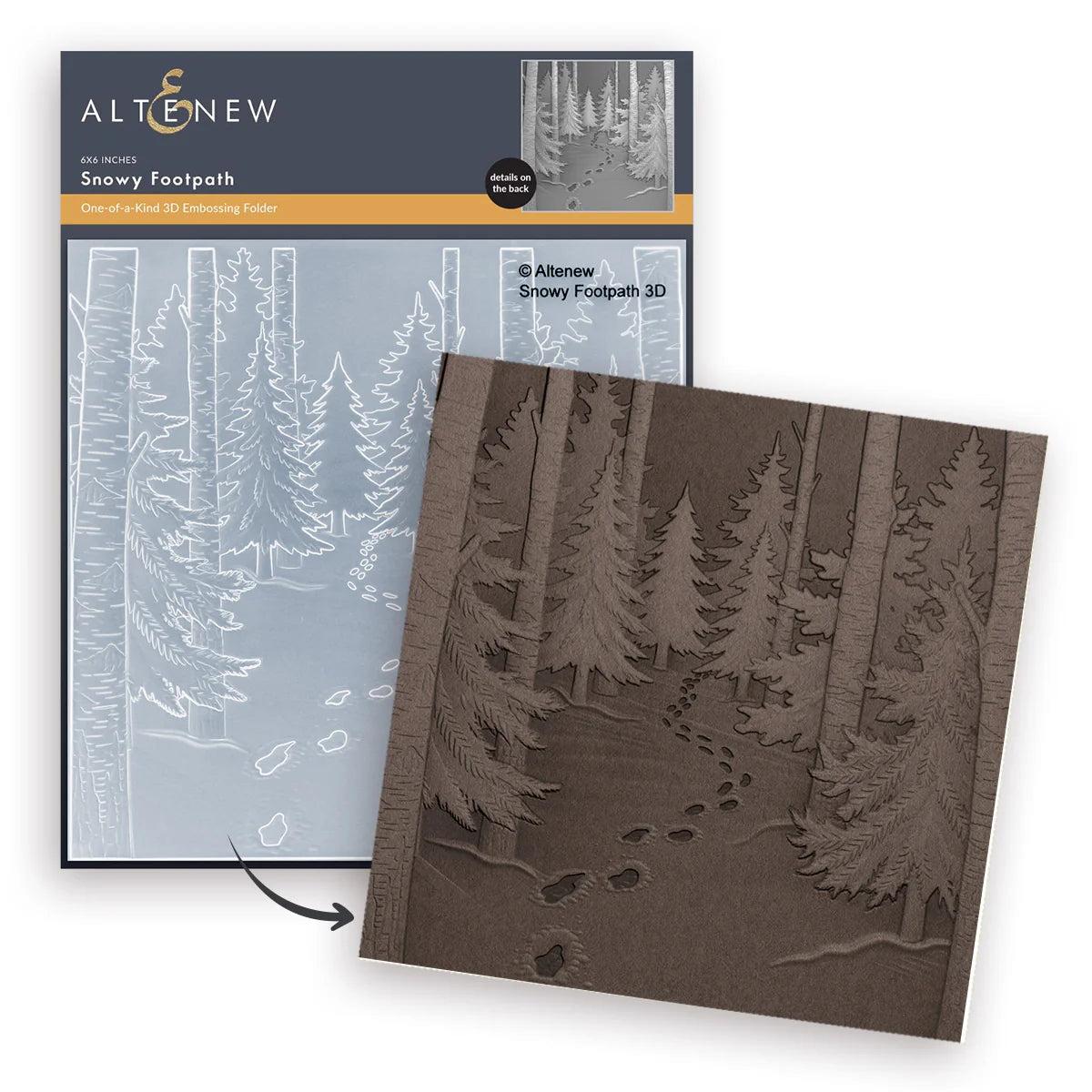 Altenew - 3D Embossing Folder - Snowy Footpath-ScrapbookPal
