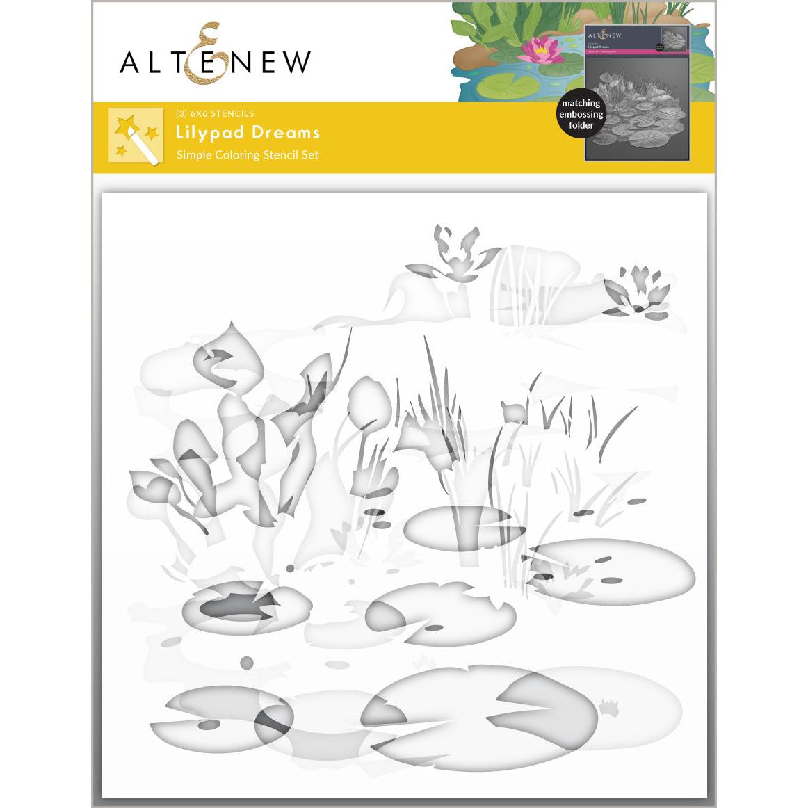 Altenew - 3D Embossing Folder &amp; Stencils - Lilypad Dreams-ScrapbookPal