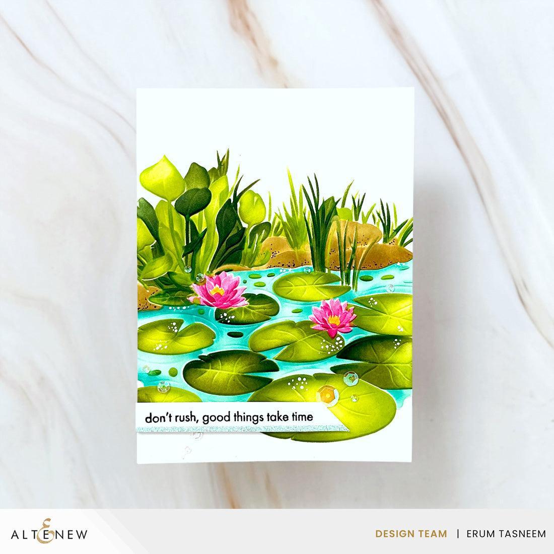 Altenew - 3D Embossing Folder &amp; Stencils - Lilypad Dreams-ScrapbookPal