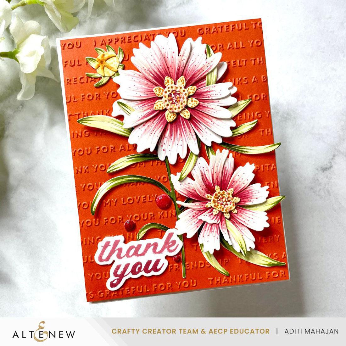 Altenew - 3D Embossing Folder - Ways to Thank You-ScrapbookPal