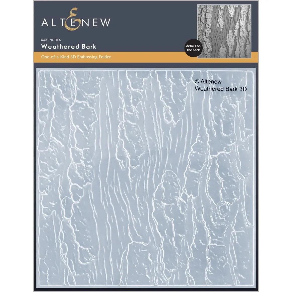 Altenew - 3D Embossing Folder - Weathered Bark-ScrapbookPal