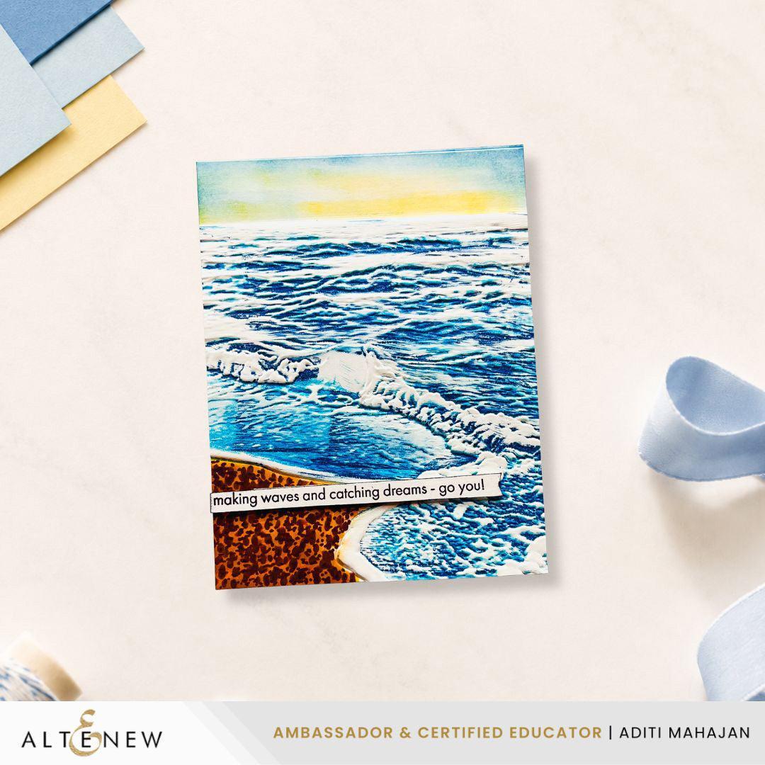 Altenew - 3D Embossing Folder - Whispering Waves-ScrapbookPal