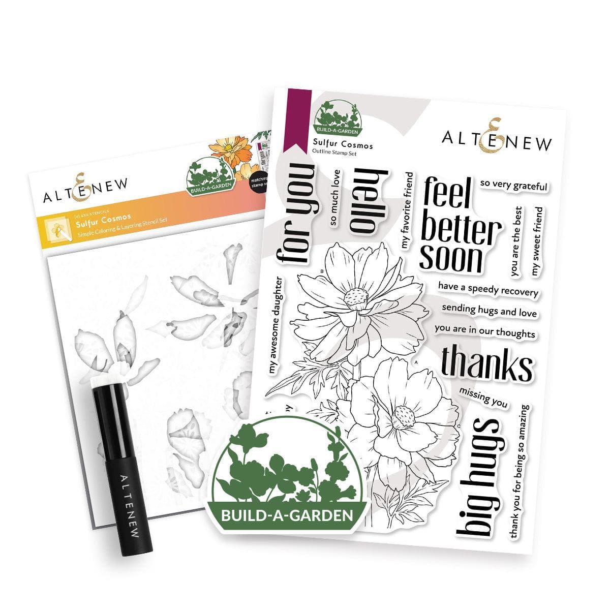 Altenew - Build-A-Garden: Sulfur Cosmos Bundle-ScrapbookPal
