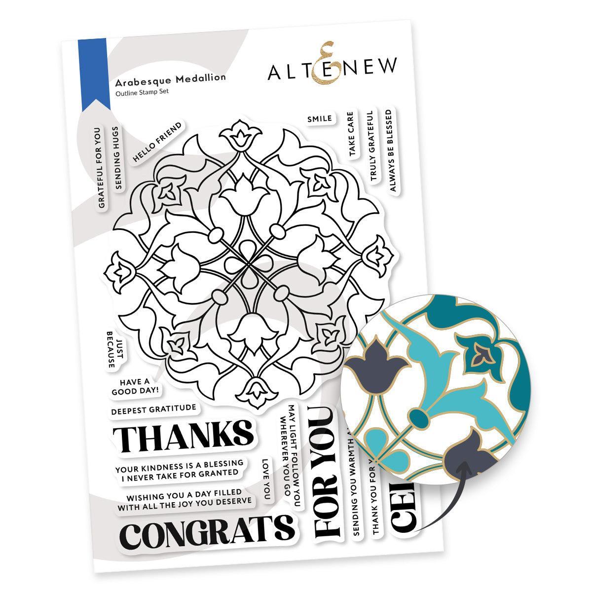 Altenew - Clear Stamps - Arabesque Medallion-ScrapbookPal