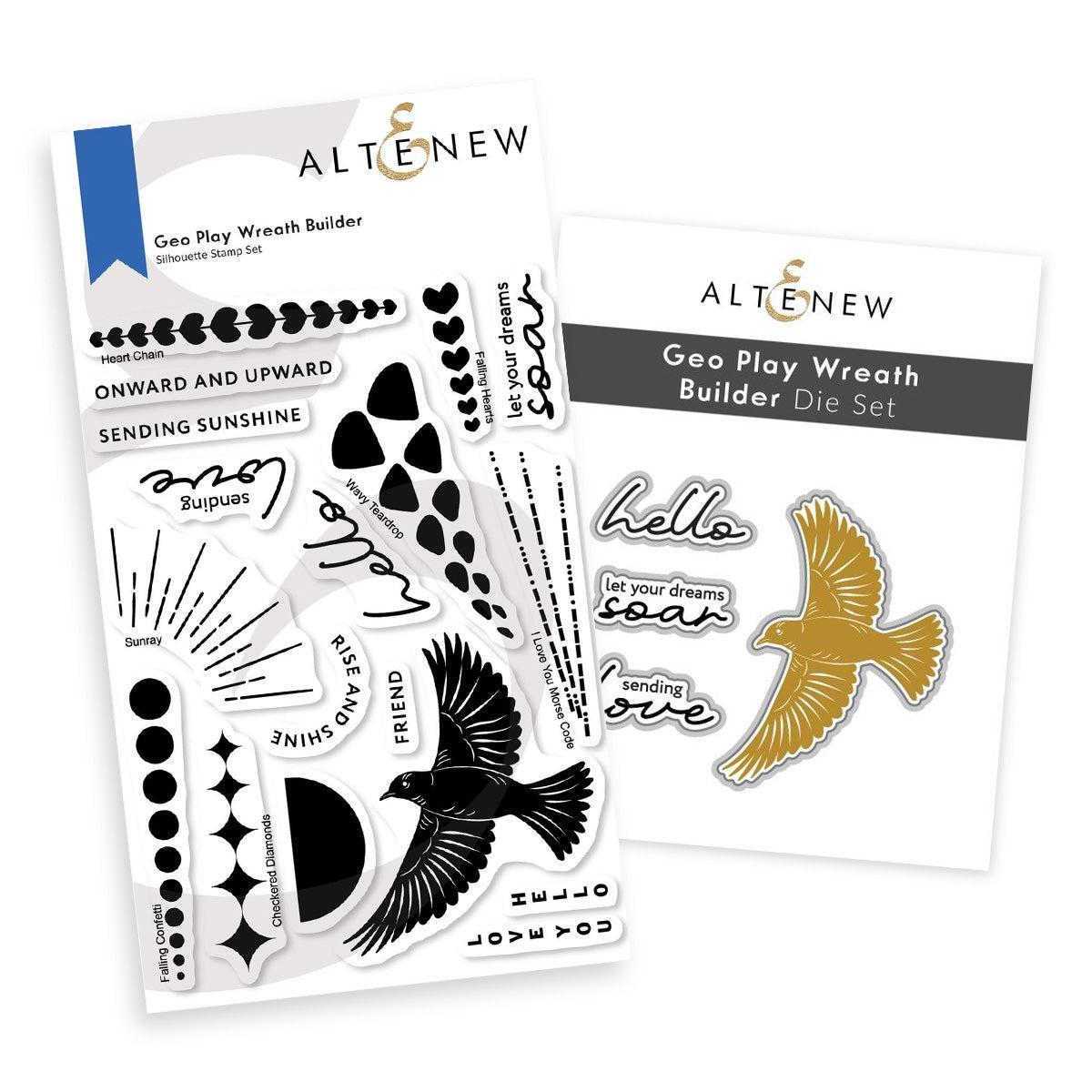 Altenew - Clear Stamps &amp; Dies - Geo Play Wreath Builder-ScrapbookPal