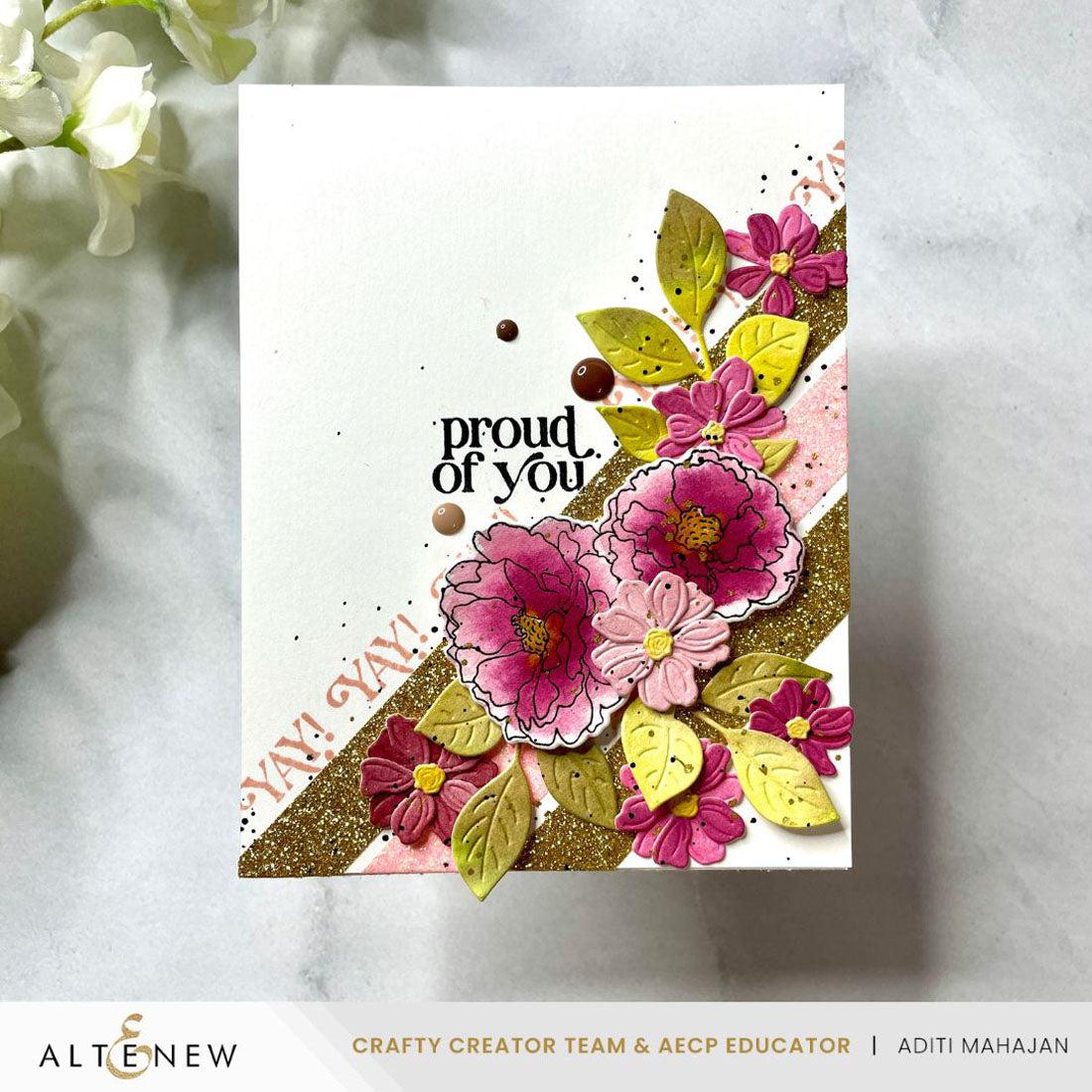 Altenew - Clear Stamps &amp; Dies - Mini Delight: A Floral Congrats-ScrapbookPal