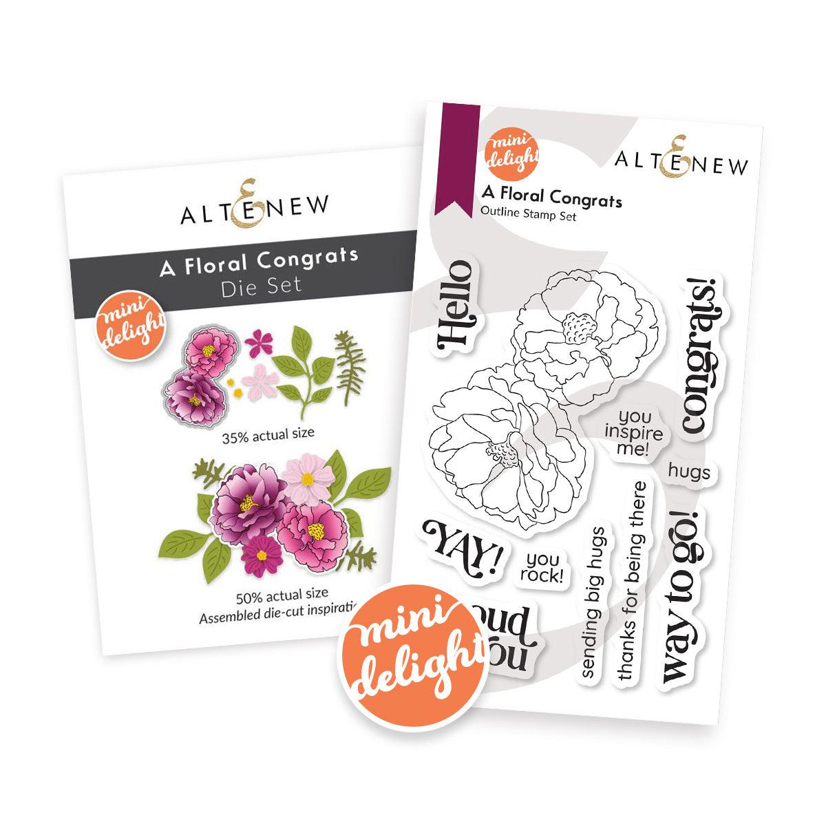 Altenew - Clear Stamps &amp; Dies - Mini Delight: A Floral Congrats-ScrapbookPal