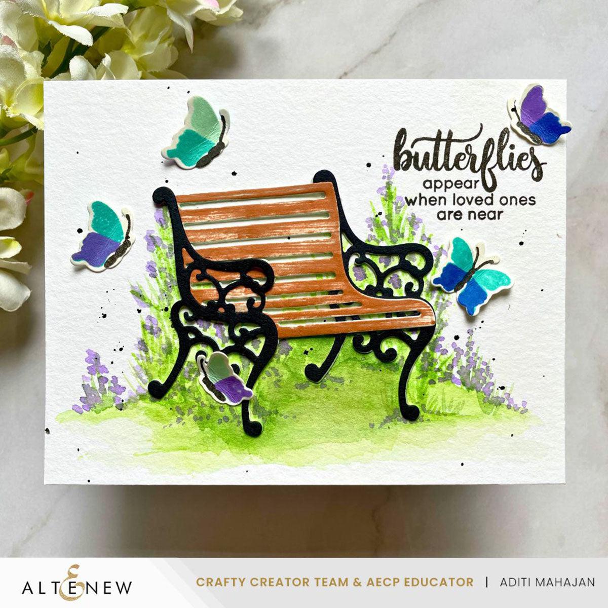 Altenew - Clear Stamps &amp; Dies - Mini Delight: Garden Bench-ScrapbookPal