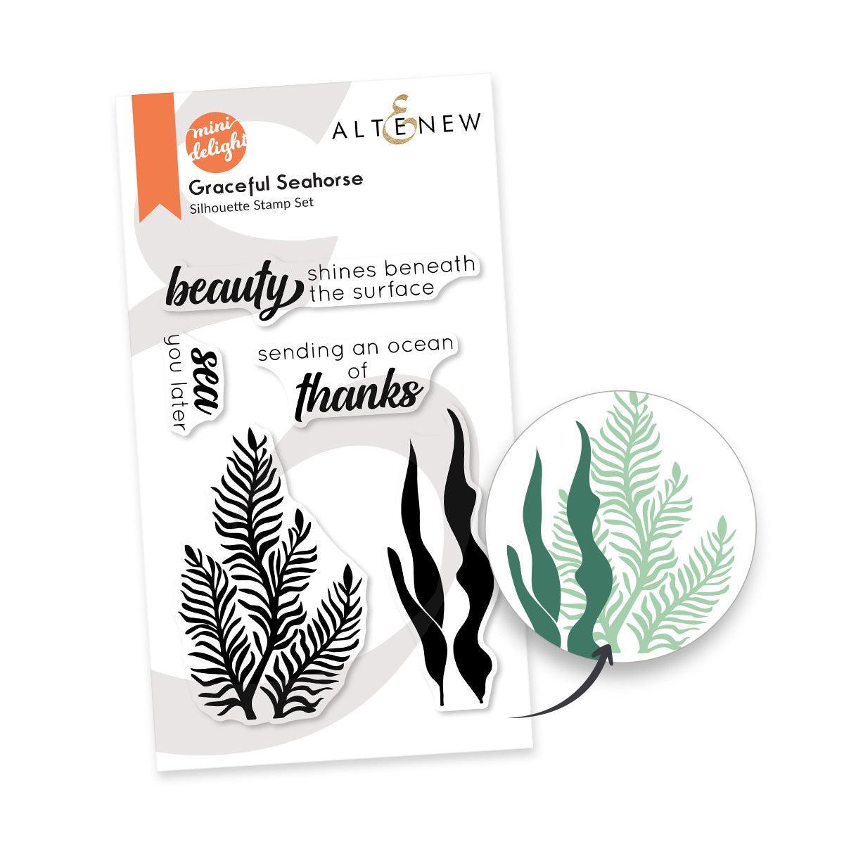 Altenew - Clear Stamps &amp; Dies - Mini Delight: Graceful Seahorse-ScrapbookPal