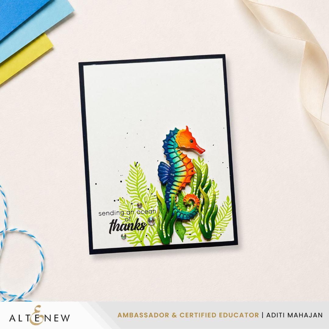Altenew - Clear Stamps &amp; Dies - Mini Delight: Graceful Seahorse-ScrapbookPal