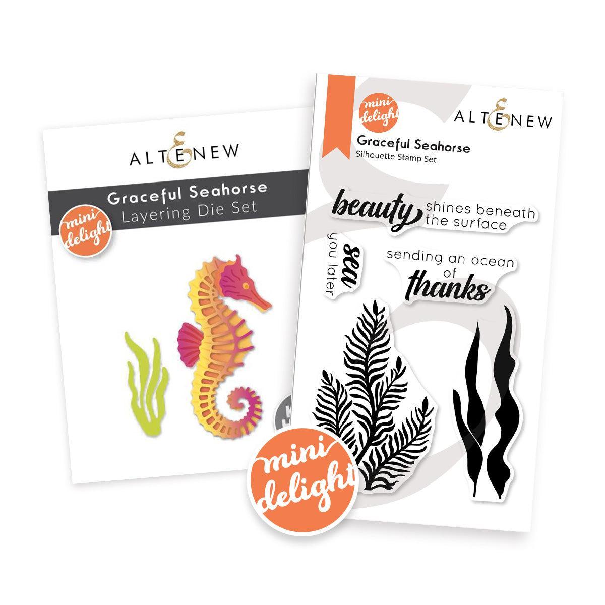 Altenew - Clear Stamps &amp; Dies - Mini Delight: Graceful Seahorse-ScrapbookPal