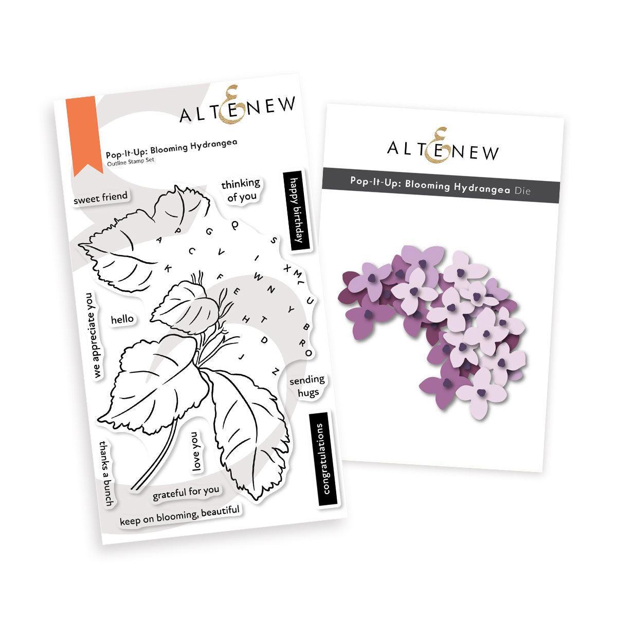 Altenew - Clear Stamps &amp; Dies - Pop-It-Up: Blooming Hydrangea-ScrapbookPal