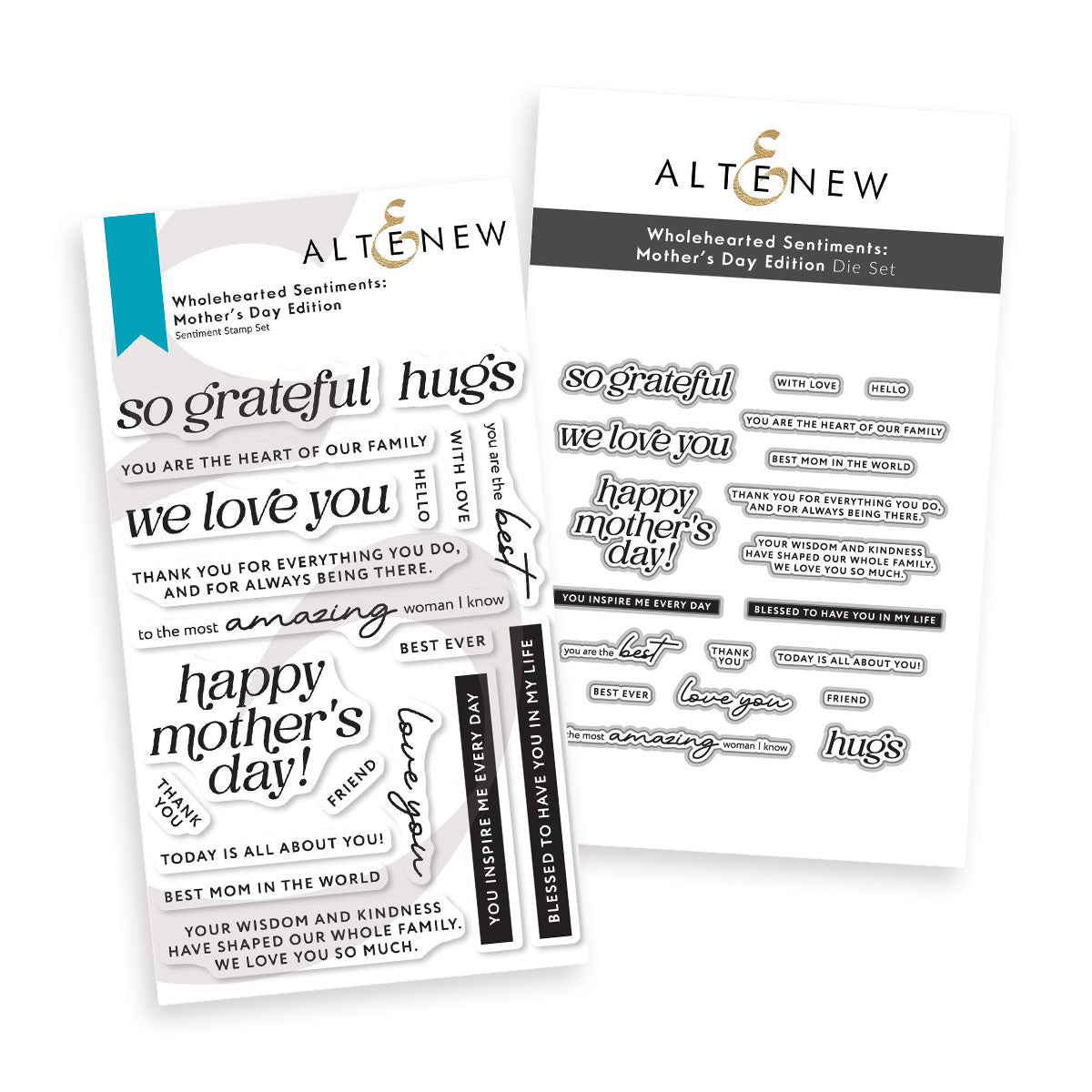 Altenew - Clear Stamps &amp; Dies - Wholehearted Sentiments: Mother’s Day Edition-ScrapbookPal