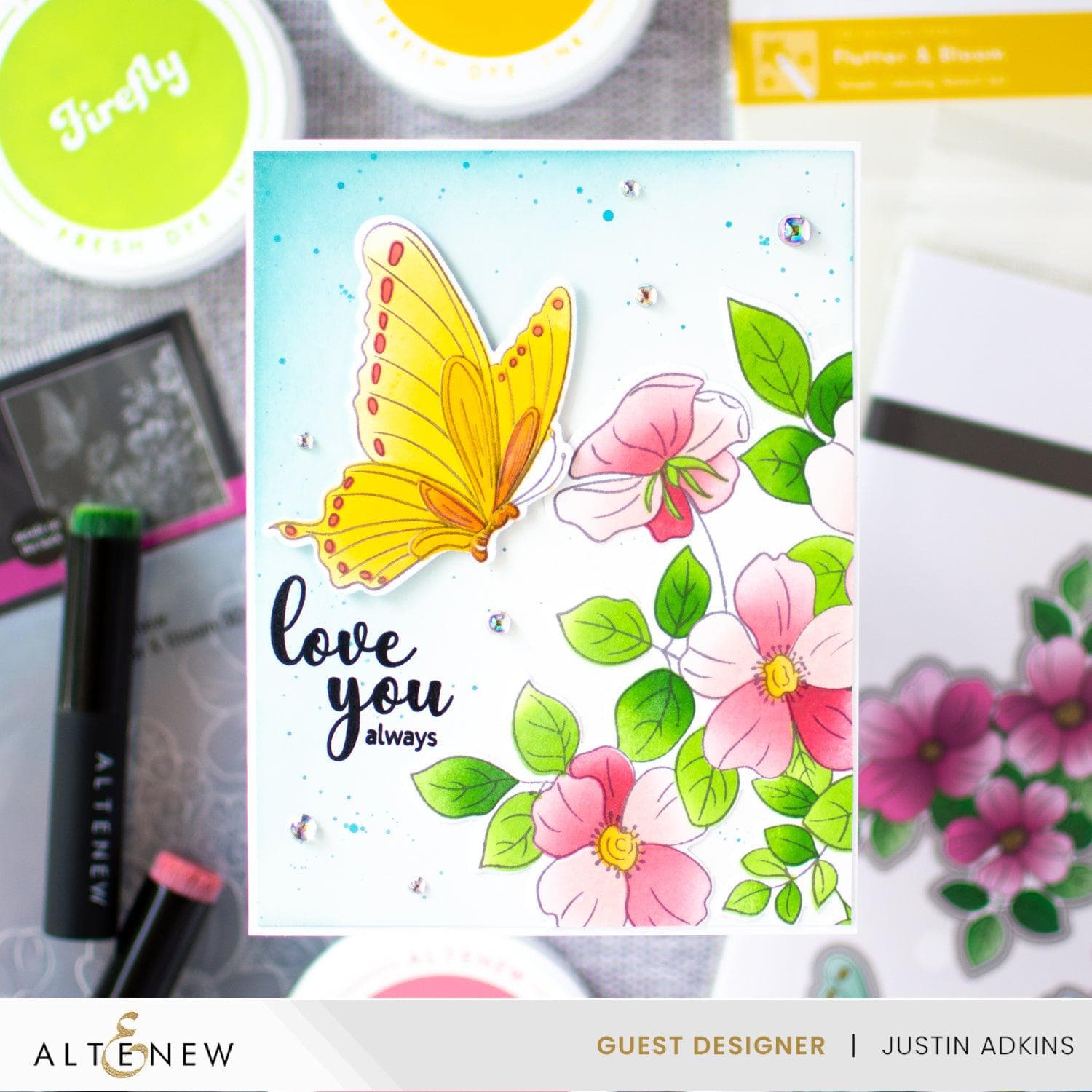 Altenew - Clear Stamps - Flutter &amp; Bloom-ScrapbookPal