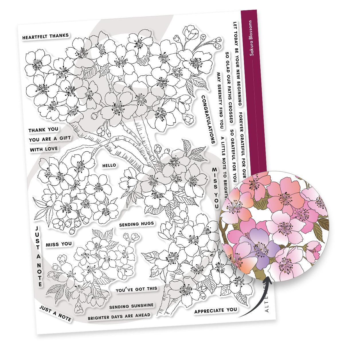 Altenew - Clear Stamps - Sakura Blossoms-ScrapbookPal
