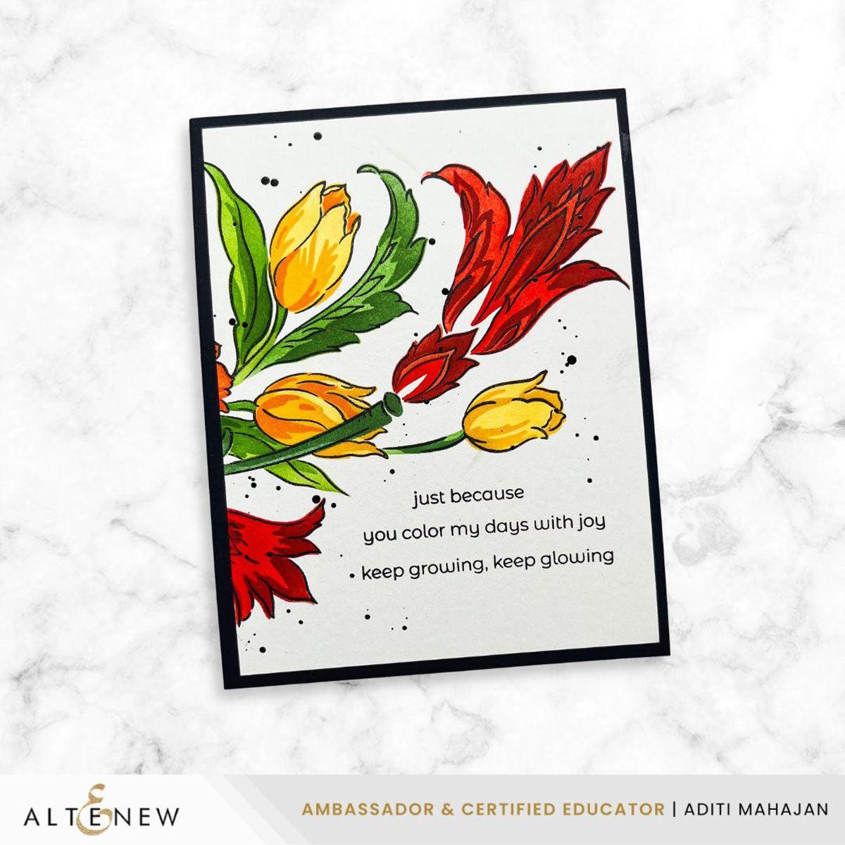 Altenew - Clear Stamps & Stencils - Build-A-Garden: Flourished Flora-ScrapbookPal