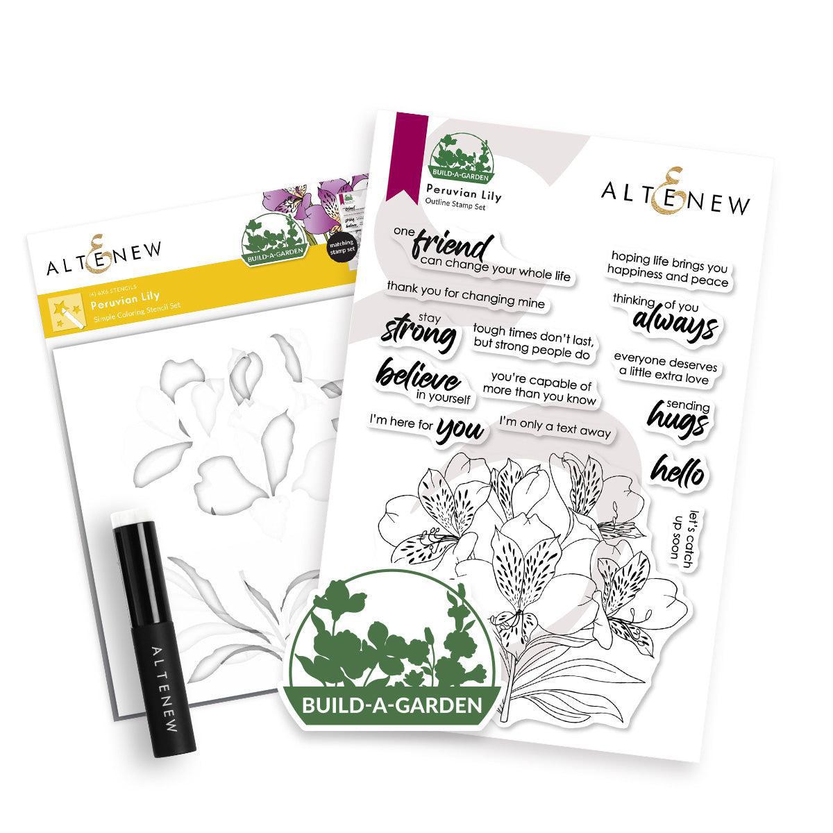 Altenew - Clear Stamps &amp; Stencils - Build-A-Garden: Peruvian Lily-ScrapbookPal