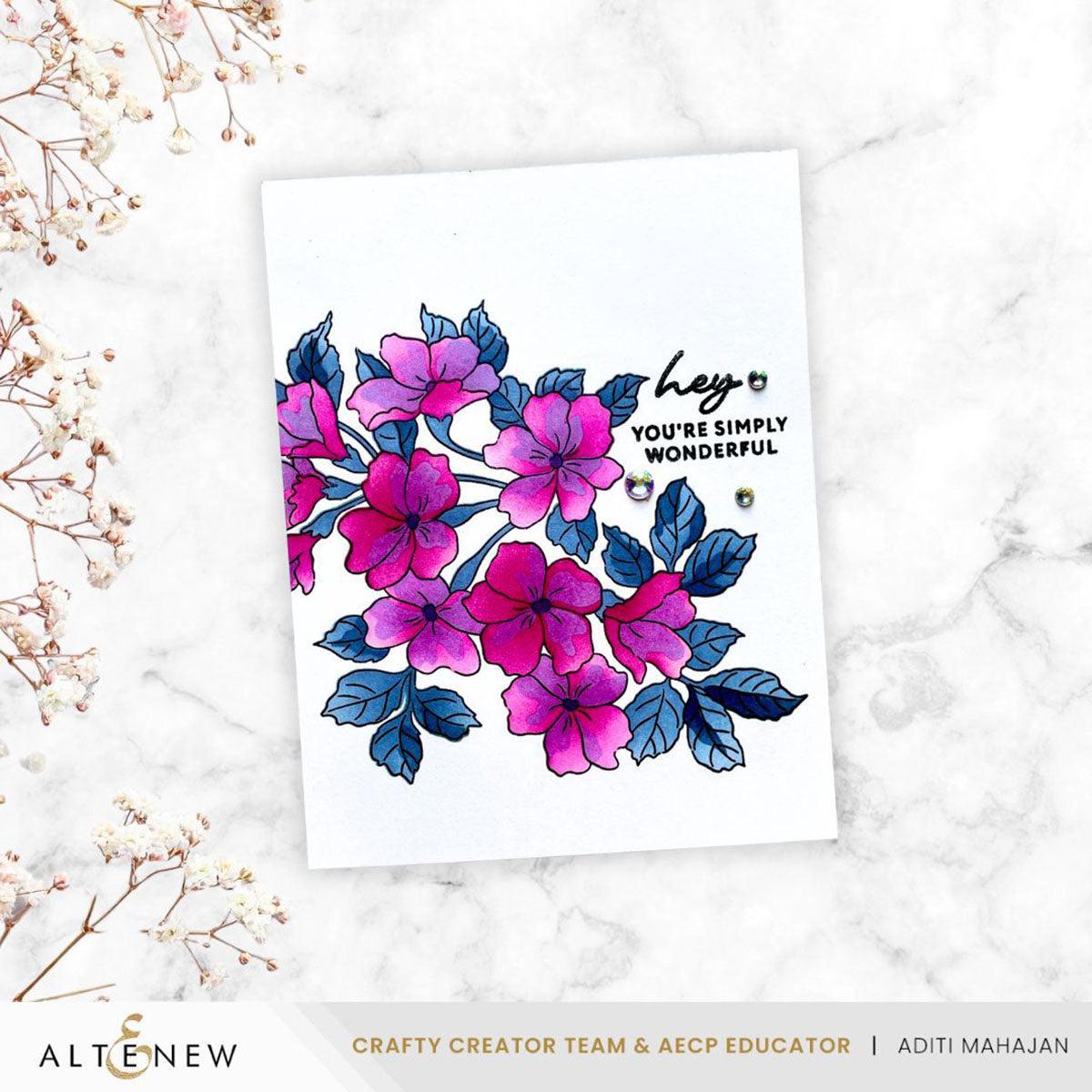 Altenew - Clear Stamps, Stencils, &amp; Dies - Build-A-Garden: Happy Blossoms-ScrapbookPal